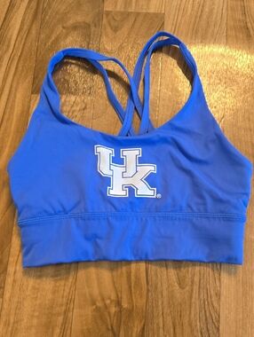 University of Kentucky Blue Sports Bra with UK Logo
